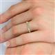 5 - Neria 2.50 mm Peridot and Diamond 9 Stone Wedding Band 