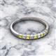 2 - Neria 2.50 mm Yellow Sapphire and Lab Grown Diamond 9 Stone Wedding Band 