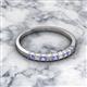 2 - Neria 2.50 mm Tanzanite and Lab Grown Diamond 9 Stone Wedding Band 