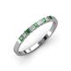 3 - Neria 2.50 mm Green Garnet and Lab Grown Diamond 9 Stone Wedding Band 
