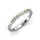 3 - Neria 2.50 mm Peridot and Lab Grown Diamond 9 Stone Wedding Band 