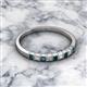 2 - Neria 2.50 mm London Blue Topaz and Lab Grown Diamond 9 Stone Wedding Band 