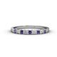 1 - Neria 2.50 mm Iolite and Lab Grown Diamond 9 Stone Wedding Band 