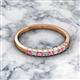 2 - Neria 2.50 mm Pink Sapphire and Lab Grown Diamond 9 Stone Wedding Band 