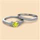 2 - Freya 6.00 mm Yellow and White Diamond Butterfly Bridal Set Ring 