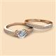 2 - Freya 6.50 mm Forever One Moissanite and Diamond Butterfly Bridal Set Ring 