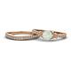 1 - Freya 6.00 mm Opal and Diamond Butterfly Bridal Set Ring 