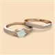 2 - Freya 6.00 mm Opal and Diamond Butterfly Bridal Set Ring 