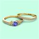 2 - Freya 5.80 mm Tanzanite and Diamond Butterfly Bridal Set Ring 