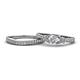 1 - Freya 5.80 mm Lab Grown Diamond and Natural Diamond Butterfly Bridal Set Ring 