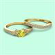 2 - Freya 5.80 mm Yellow and White Diamond Butterfly Bridal Set Ring 