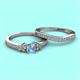 2 - Freya 5.00 mm Aquamarine and Diamond Butterfly Bridal Set Ring 