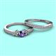 2 - Freya 5.00 mm Iolite and Diamond Butterfly Bridal Set Ring 