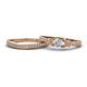 1 - Freya 5.00 mm Diamond Butterfly Bridal Set Ring 