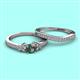 2 - Freya 5.00 mm Diamond and Lab Created Alexandrite Butterfly Bridal Set Ring 