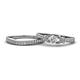 1 - Freya 5.00 mm Forever One Moissanite and Diamond Butterfly Bridal Set Ring 