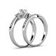 4 - Freya 5.00 mm Forever One Moissanite and Diamond Butterfly Bridal Set Ring 