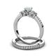 3 - Freya 5.00 mm Opal and Diamond Butterfly Bridal Set Ring 