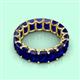 3 - Victoria 6x4 mm Emerald Cut Blue Sapphire Eternity Band 
