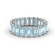 1 - Victoria 5x3 mm Emerald Cut Aquamarine Eternity Band 