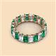 2 - Victoria 5x3 mm Emerald Cut Emerald and Diamond Eternity Band 