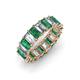 3 - Victoria 5x3 mm Emerald Cut Emerald and Diamond Eternity Band 