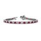 1 - Izarra 3.90 mm Ruby and Diamond Eternity Tennis Bracelet 