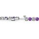 2 - Izarra 3.90 mm Amethyst and Diamond Eternity Tennis Bracelet 