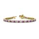 1 - Izarra 3.90 mm Amethyst and Diamond Eternity Tennis Bracelet 