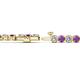 2 - Izarra 3.90 mm Amethyst and Diamond Eternity Tennis Bracelet 