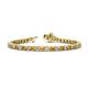 1 - Izarra 3.90 mm Citrine and Diamond Eternity Tennis Bracelet 