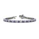 1 - Izarra 3.90 mm Iolite and Diamond Eternity Tennis Bracelet 