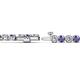 2 - Izarra 3.90 mm Iolite and Diamond Eternity Tennis Bracelet 