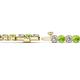 2 - Izarra 3.90 mm Peridot and Diamond Eternity Tennis Bracelet 