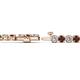 2 - Izarra 3.90 mm Red Garnet and Diamond Eternity Tennis Bracelet 