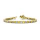 1 - Izarra 3.90 mm Yellow Sapphire and Diamond Eternity Tennis Bracelet 