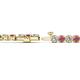 2 - Izarra 3.90 mm Rhodolite Garnet and Diamond Eternity Tennis Bracelet 