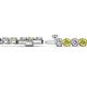 2 - Izarra 3.90 mm Yellow and White Diamond Eternity Tennis Bracelet 