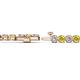 2 - Izarra 3.90 mm Yellow and White Diamond Eternity Tennis Bracelet 