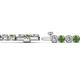 2 - Izarra 3.90 mm Green Garnet and Diamond Eternity Tennis Bracelet 