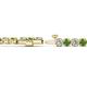 2 - Izarra 3.90 mm Green Garnet and Diamond Eternity Tennis Bracelet 