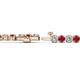 2 - Izarra 3.90 mm Ruby and Diamond Eternity Tennis Bracelet 