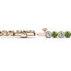 2 - Izarra 3.90 mm Green Garnet and Diamond Eternity Tennis Bracelet 