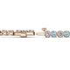 2 - Izarra 3.90 mm Aquamarine and Diamond Eternity Tennis Bracelet 