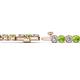 2 - Izarra 3.90 mm Peridot and Diamond Eternity Tennis Bracelet 