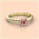 2 - Leona Bold 7x5 mm Emerald Cut Morganite Solitaire Rope Engagement Ring 