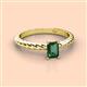 2 - Leona Bold 7x5 mm Emerald Cut Lab Created Alexandrite Solitaire Rope Engagement Ring 