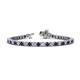 1 - Izarra 3.90 mm Blue Sapphire and Lab Grown Diamond Eternity Tennis Bracelet 