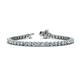 1 - Izarra 3.90 mm Aquamarine and Lab Grown Diamond Eternity Tennis Bracelet 