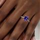 5 - Leona Bold 8x6 mm Emerald Cut Iolite Solitaire Rope Engagement Ring 